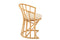 J-Line stoel + kussen - jute/textiel - naturel/wit
