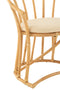 J-Line stoel + kussen - jute/textiel - naturel/wit