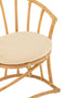 J-Line stoel + kussen - jute/textiel - naturel/wit