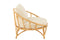 CHAIR+CUSH RATT/TEXTILE NAT/WH