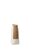 VASE IBIZA ROUND CER WH/BR S