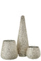 J-Line Kerstboom Blad - glas - zilver