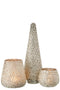 J-Line Kerstboom Blad - glas - zilver