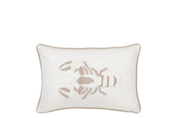 CUSHION LOBSTCOT WHI/TAU