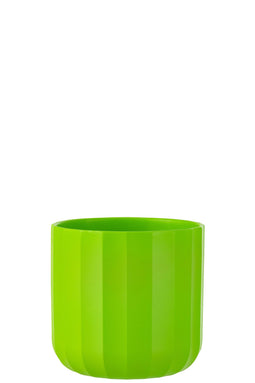 FLOWERPOT SUMMER CERAMIC GRN L