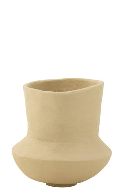 J-Line bloempot Archaic - papier - naturel - small