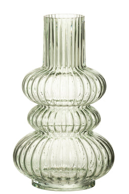 VASE OLGA GLASS L GRN L