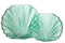 VASE SHELL GLASS AZURE L