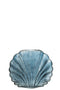 VASE SHELL GLASS L BLU S