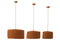 S/3 HANG LAMP MOONJ GRA RUST