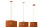 S/3 HANG LAMP MOONJ GRA RUST