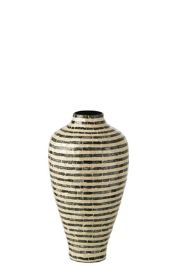 VASE STRIPED SHELL/BM BLK/WH