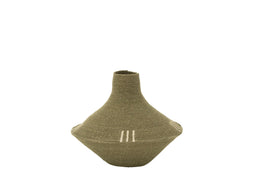 VASE 3 LINES SEAGR GRN/WHI