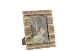 FRAME STRIPES WOOD NAT/WH L
