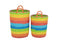 S/2 BASK HI RAINB STR+HAN MIX