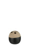 J-Line vaas Bol - keramiek - beige/zwart - small