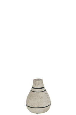 VASE STRIPE TER BEI/BL