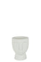 J-Line bloempot Gezicht - cement - wit - medium