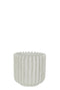 FLOWERPOT STRIPE CEMENT WH L