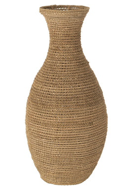 VASE LISE SEAGRASS NAT L