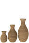 VASE LISE SEAGRASS NAT L