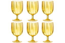 B/6 WINE GLASS PLACTIC YE