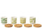 J-Line manddienbladen - jute/waterhyacint - naturel - 2 stuks