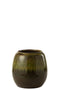 FLOWER POT OLIVE CER GREEN