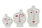 S/3 VASES FACE ABSTRACT PO F/W