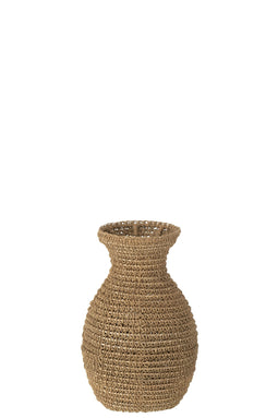 VASE LISE SEAGRASS NAT S