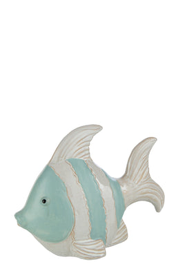 FISH PORCELAIN WHITE/AZURE L