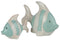 FISH PORCELAIN WHITE/AZURE L