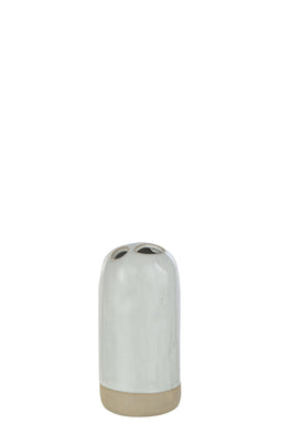 J-Line vaas 4 Gaten - porselein - wit/beige