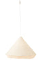 HANGING LAMP CONE RAFFIA WH L