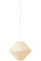 HANGING LAMP UFO RAFFIA WH L