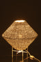 HANGING LAMP UFO RAFFIA WH L