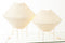 HANGING LAMP UFO RAFFIA WH L