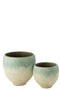 FLOWER POT NICE CER AQUA L