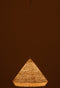 HANGING LAMP CONE RAFFIA WH S