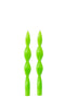 B2 CANDLE TWISTED GREEN S-3H