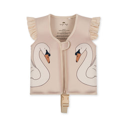 Konges Sløjd Neopreen Float Frill Vest/Zwemvest/Drijfvest - Swan 2-3y