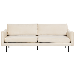 Beliani VINTERBRO - Bankenset met ottomaan - Lichtbeige - Fluweel