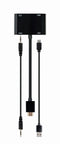 HDMI male naar HDMI female + VGA female + audio adapterkabel, zwart