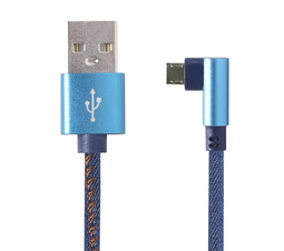 Micro-USB kabel Denim Blue Jeans 1 meter