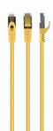 S/FTP Cat6A patchkabel LSZH, geel 0.25 meter