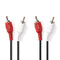 Nedis Stereo audiokabel | 2x RCA male - 2x RCA male | 1,5 m | Zwart