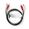 Nedis Stereo audiokabel | 2x RCA male - 2x RCA male | 1,5 m | Zwart