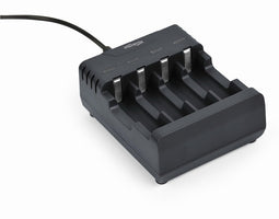 EnerGenie USB batterijlader voor AA/AAA batterijen, zwart