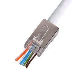 Hirschmann QCRJ45 CAT6 FTP 100 Quick connect U/FTP CAT6 dataconnector RJ45 met witte thule 100 stuks