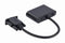 VGA naar HDMI + VGA adapterkabel, 0,15 m, zwart